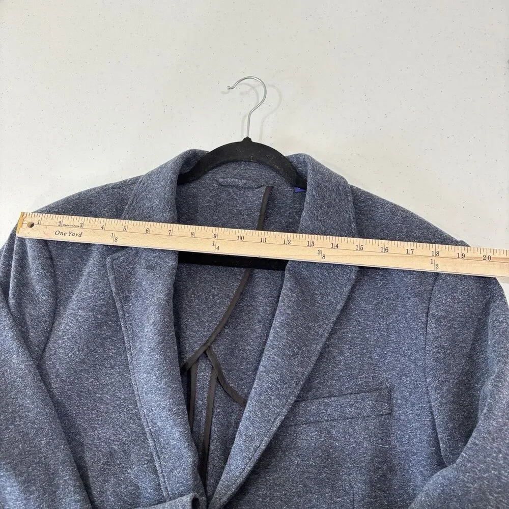 Artefact Mens Unstructured Knit Blazer XL Sportcoat Navy Blue Preppy Corporate